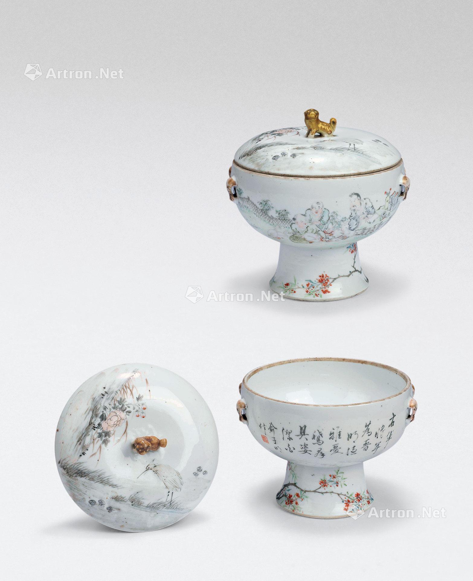 【清 光绪 俞子明68人物高足罐 (一件)】拍卖品_图片_价格_鉴赏