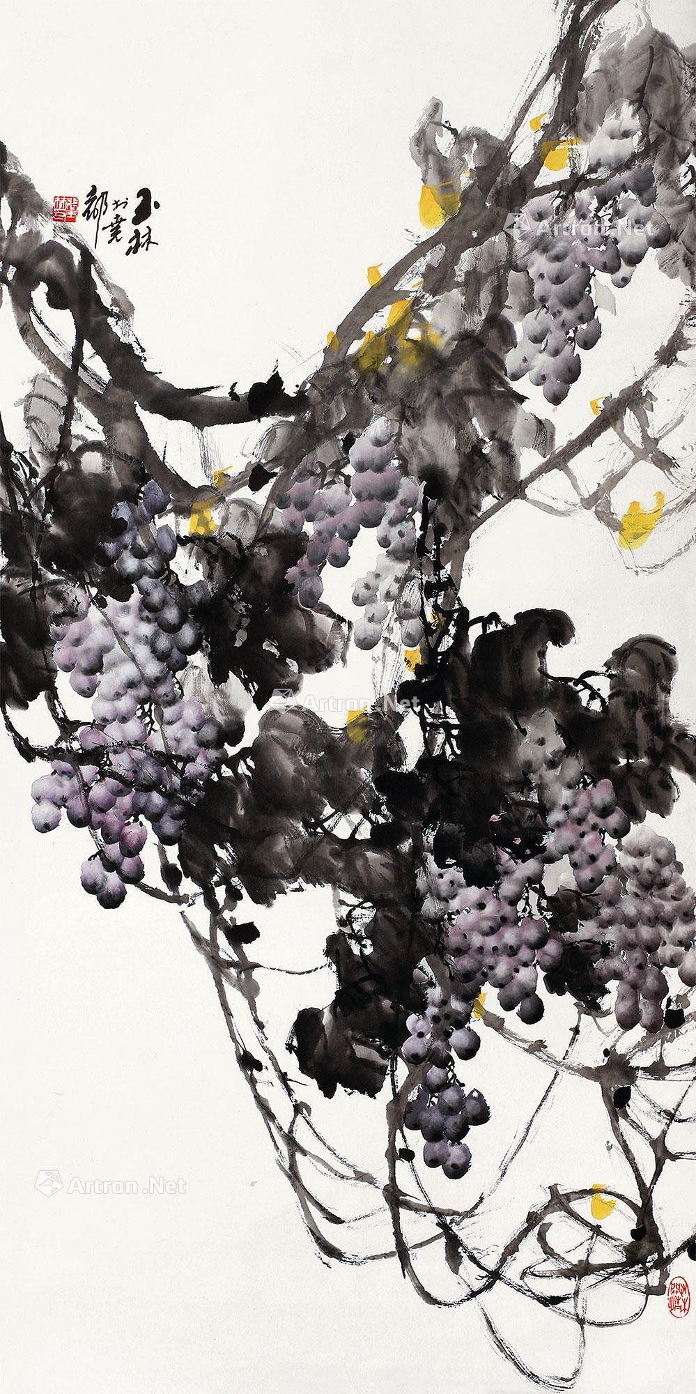 【葡萄 镜片 设色纸本】拍卖品_图片_价格_鉴赏_绘画_雅昌艺术品拍卖