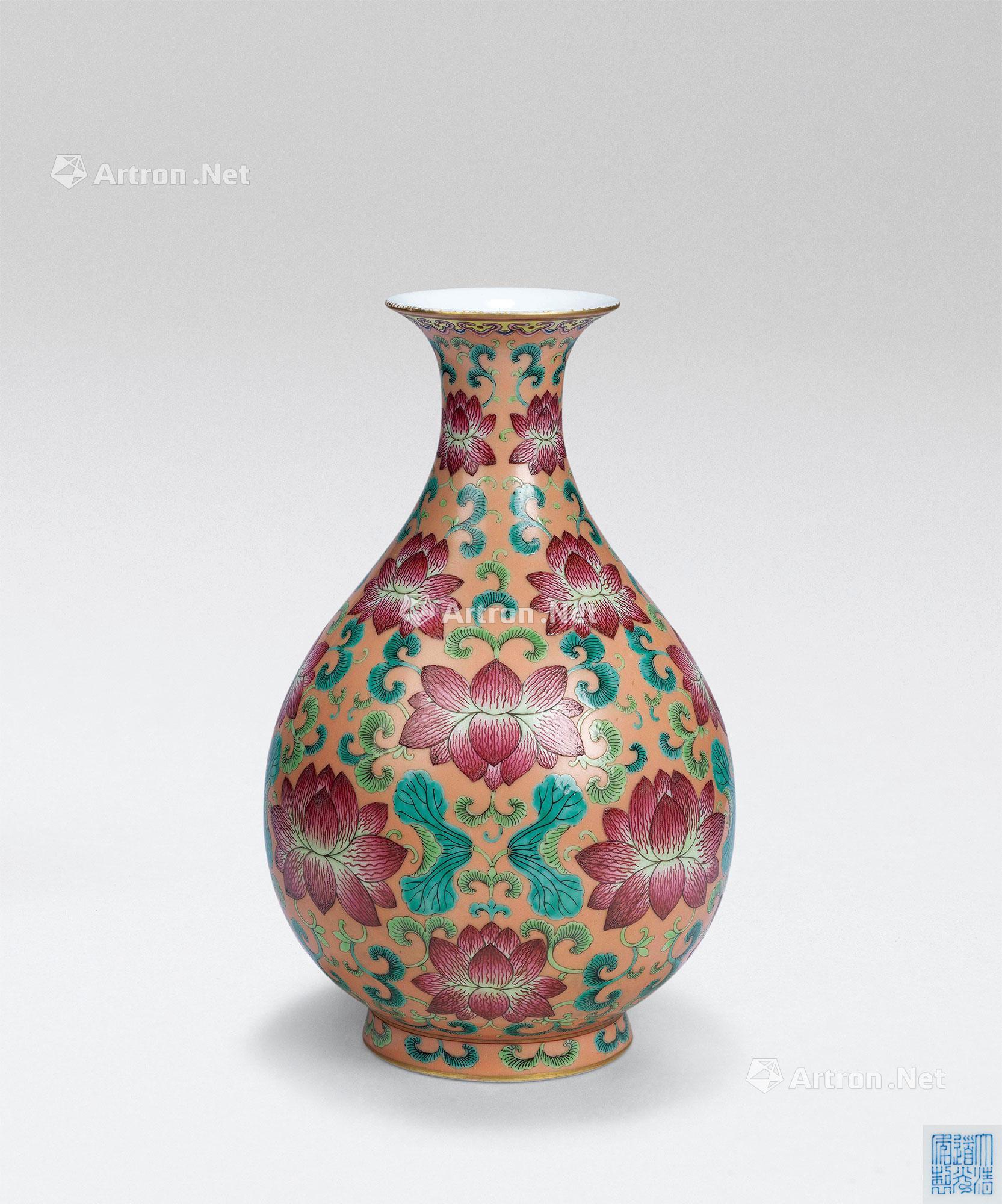 粉彩莲纹玉壶春瓶】拍卖品_图片_价格_鉴赏_清代粉彩瓷器_雅昌艺术品