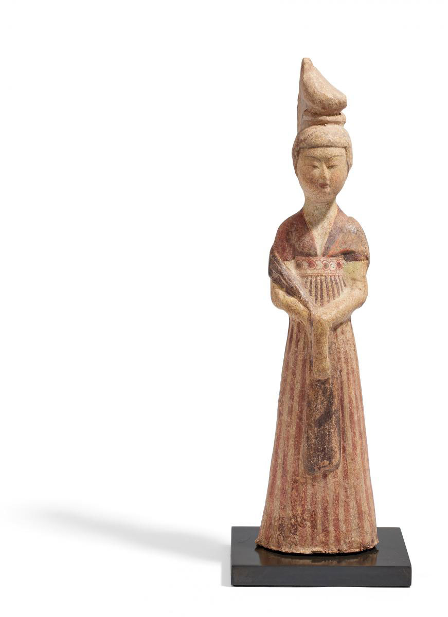 0003 唐初 7世纪 彩绘女陶俑