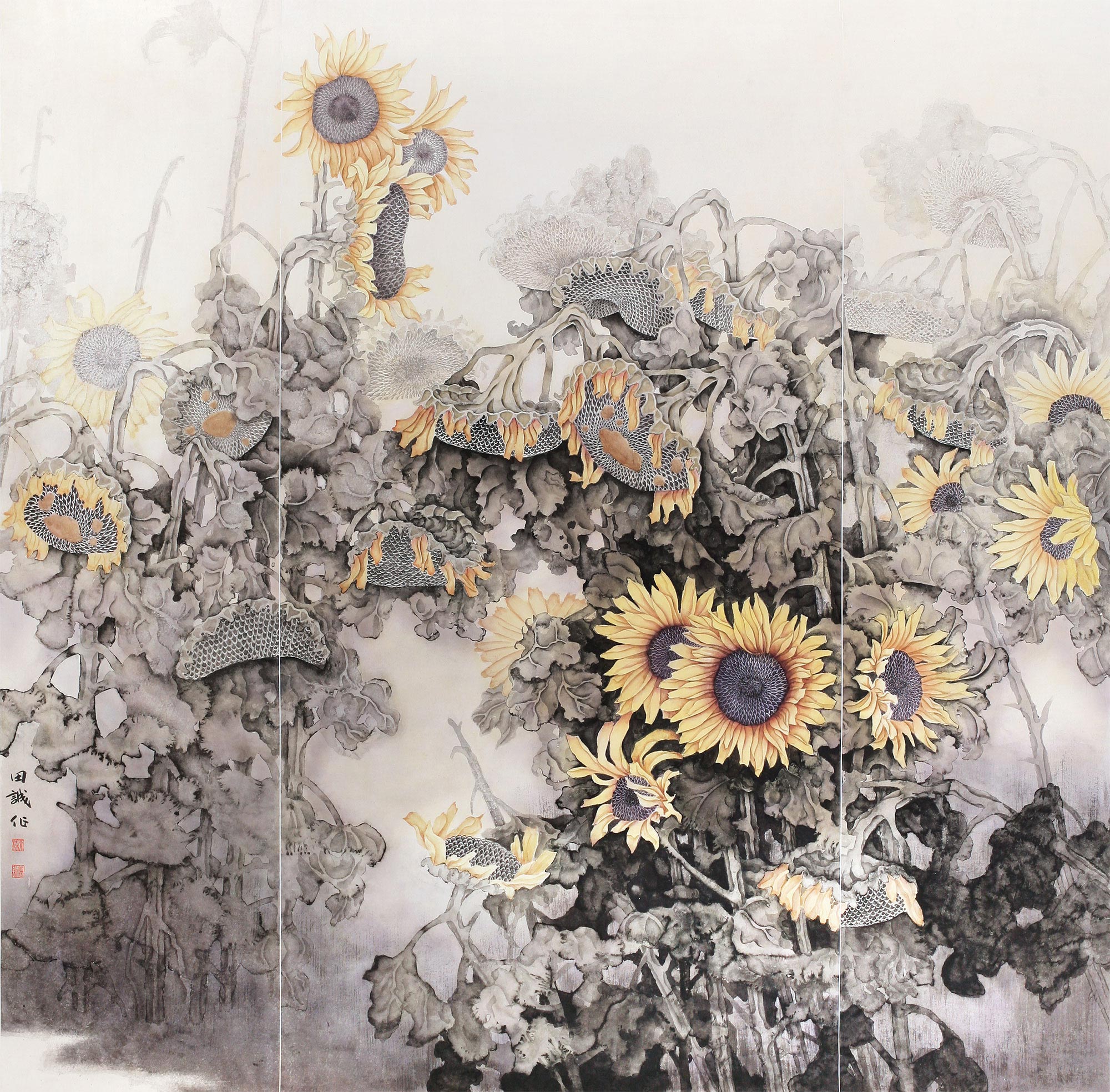 0156秋韵镜心纸本设色