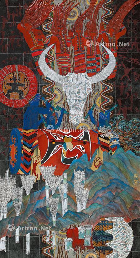 0243七彩云南司岗里镜心纸本设色