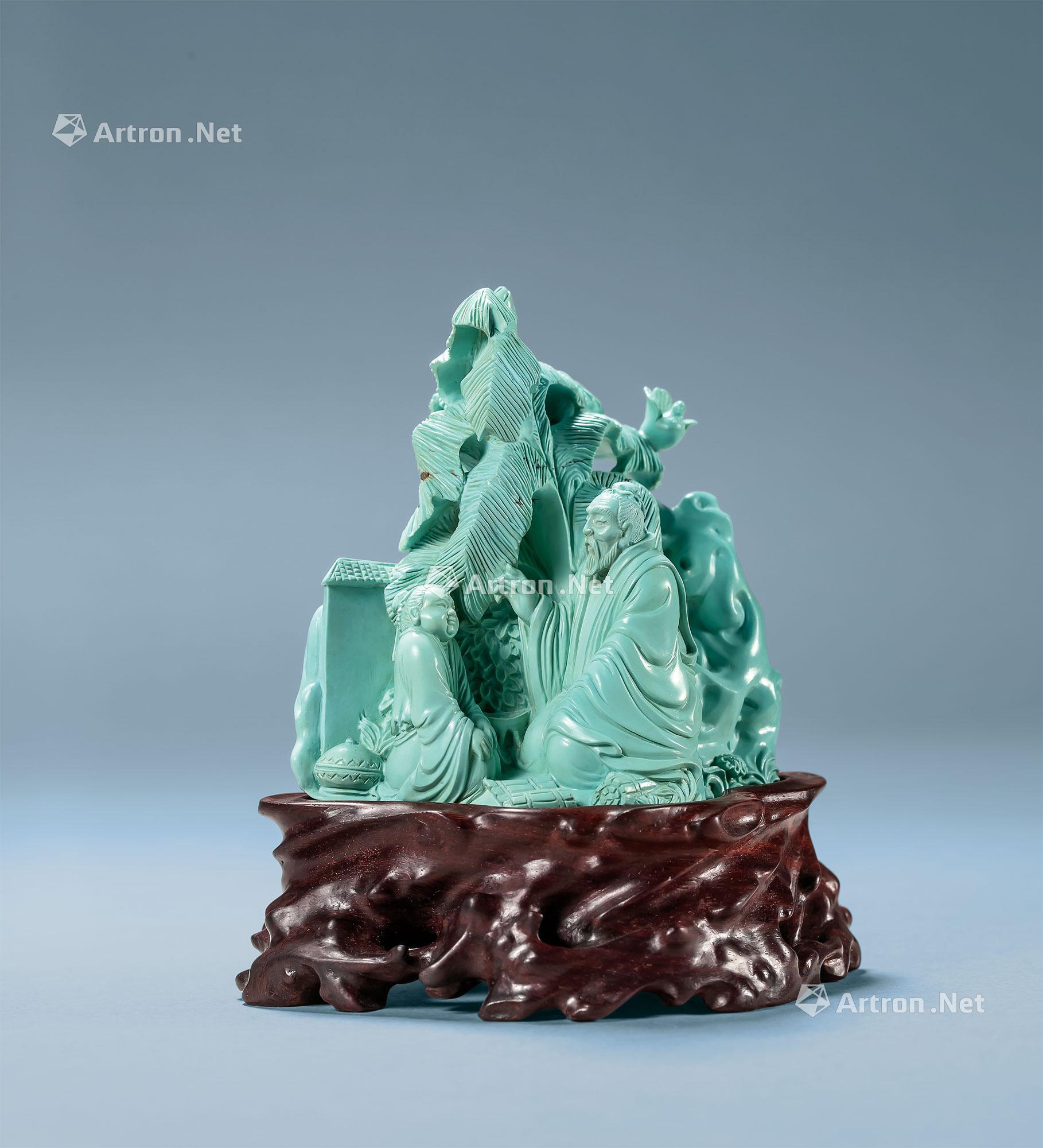 【张晓玲 绿松石孺子可教摆件】拍卖品_图片_价格_鉴赏_摆件_雅昌艺术