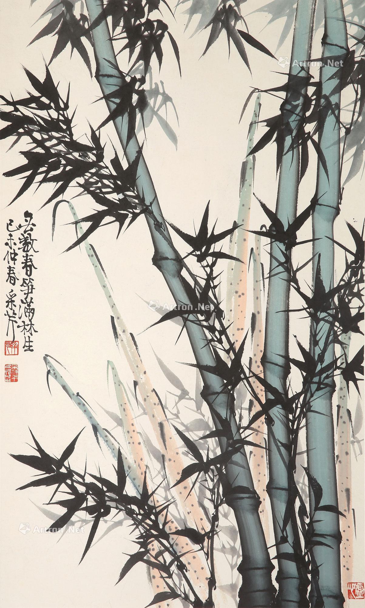 00631979年作节节高立轴设色纸本