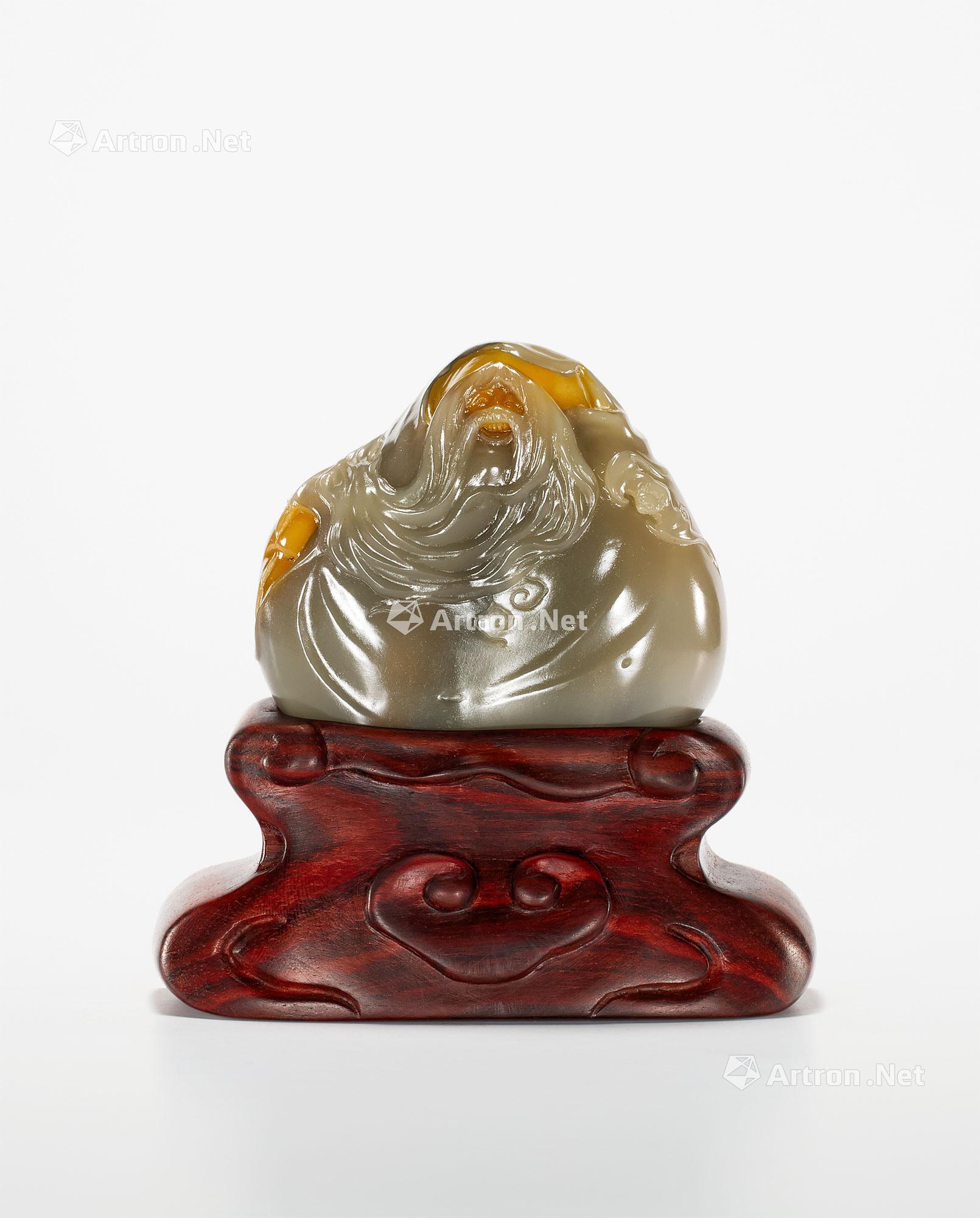 13773林文乐台山玉南极仙翁摆件