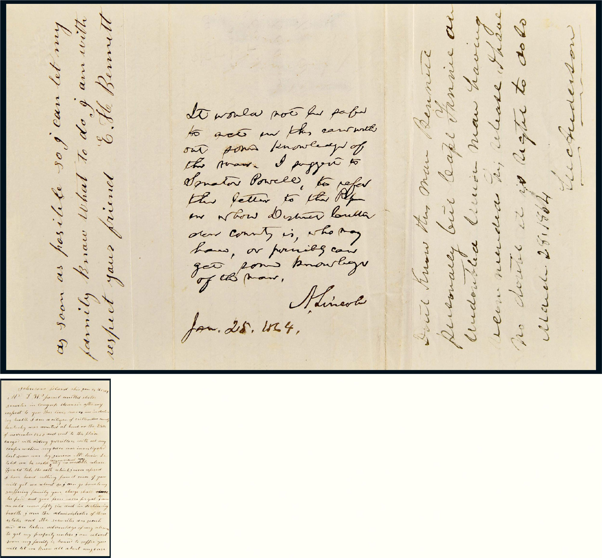 11793 "美国最伟大总统"亚伯拉罕·林肯(abraham lincoln)亲笔信