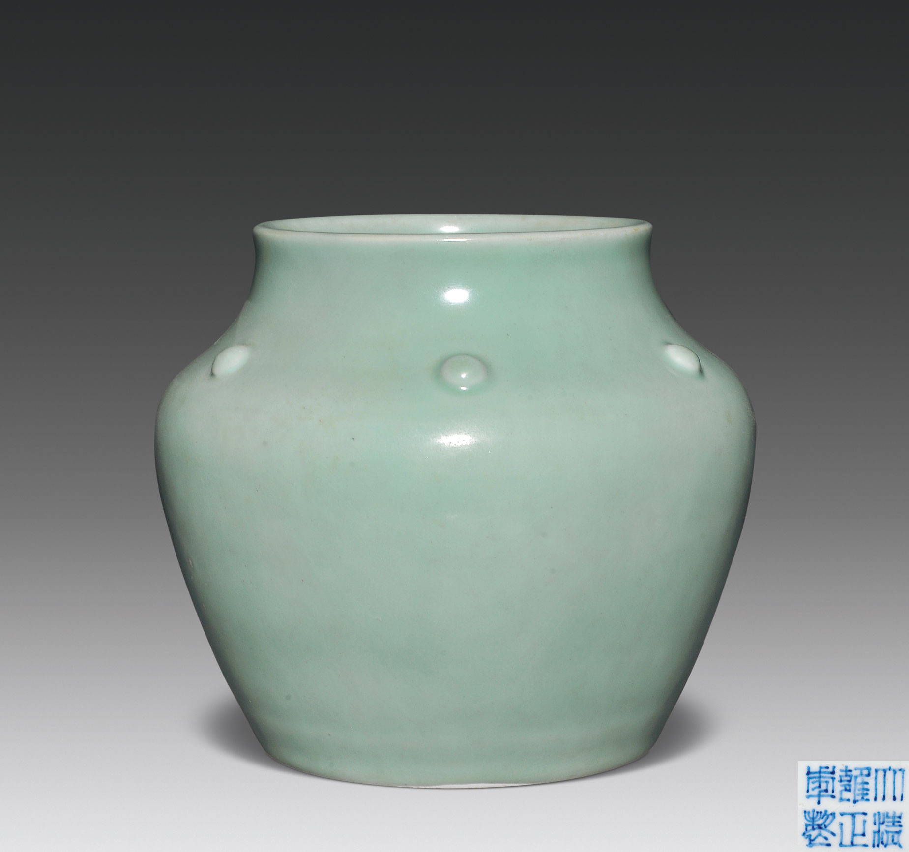 【清雍正 粉青釉鼓钉罐】拍卖品_图片_价格_鉴赏_清代单色釉瓷器_雅昌