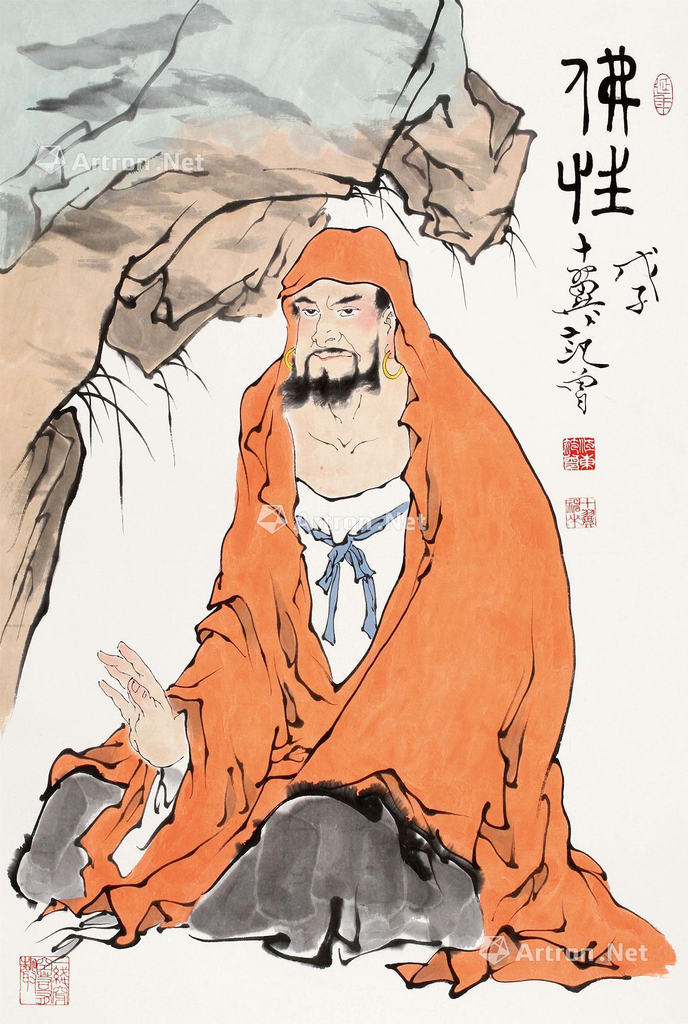 0063 佛性 镜心 设色纸本