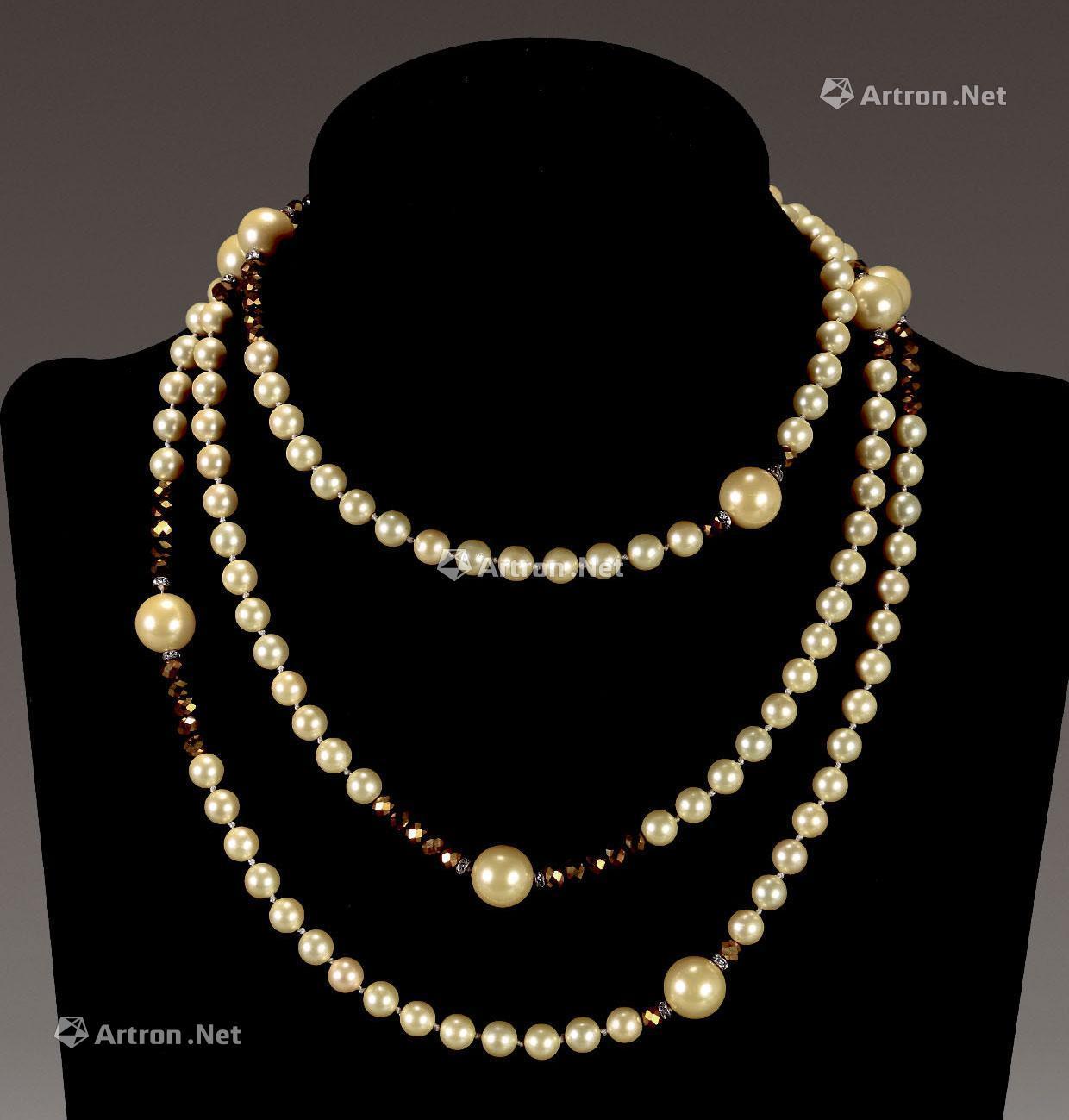 【现代 黄珍珠项链】拍卖品_图片_价格_鉴赏_珠宝翡翠_雅昌艺术品拍卖