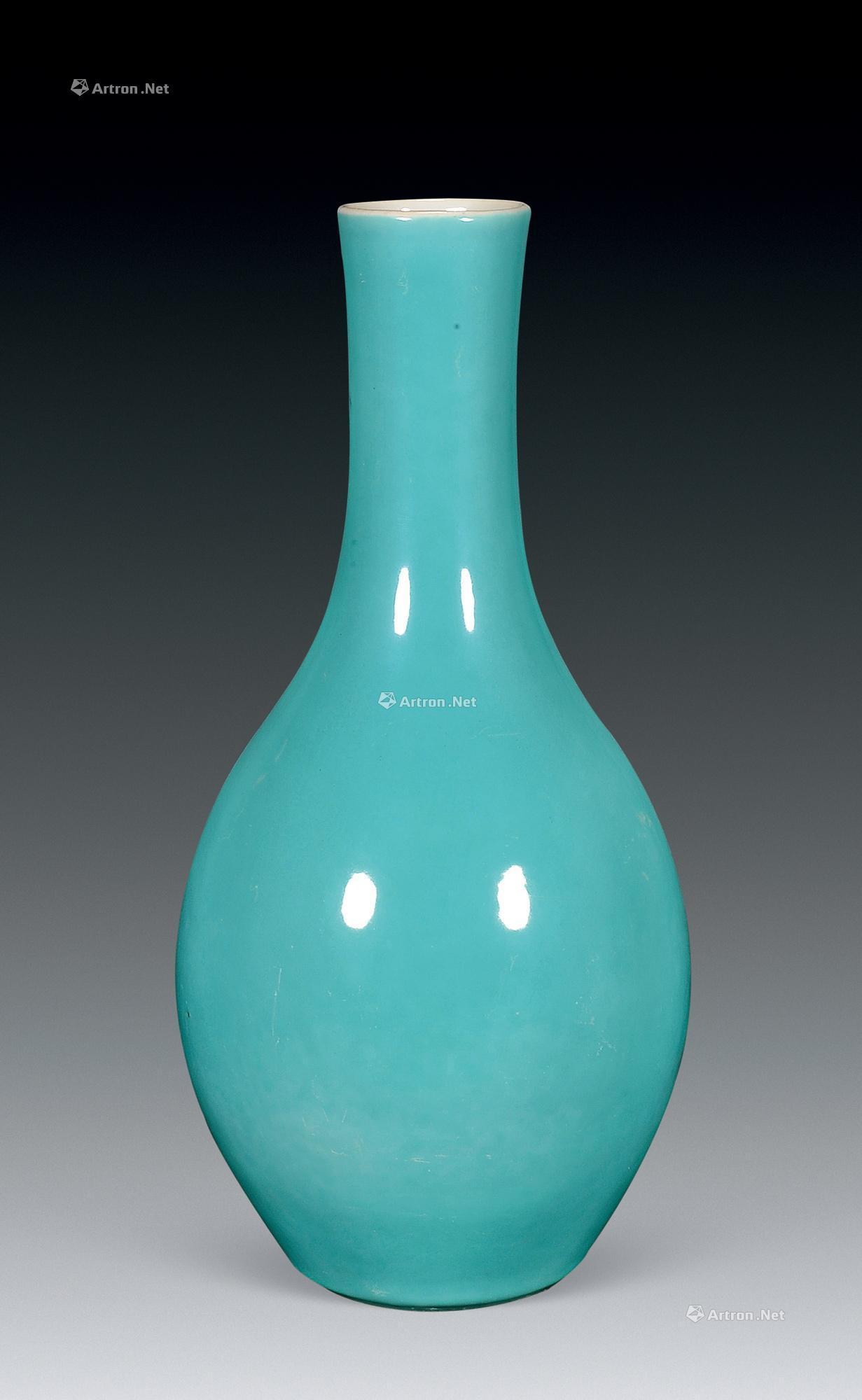 【清康熙 松石绿釉胆瓶】拍卖品_图片_价格_鉴赏_清代单色釉瓷器_雅昌