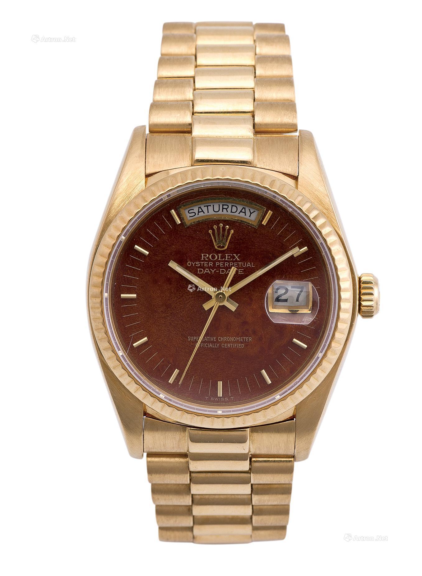 0572 劳力士 蚝式 "day-date" 18k金自动星期日历链带腕表