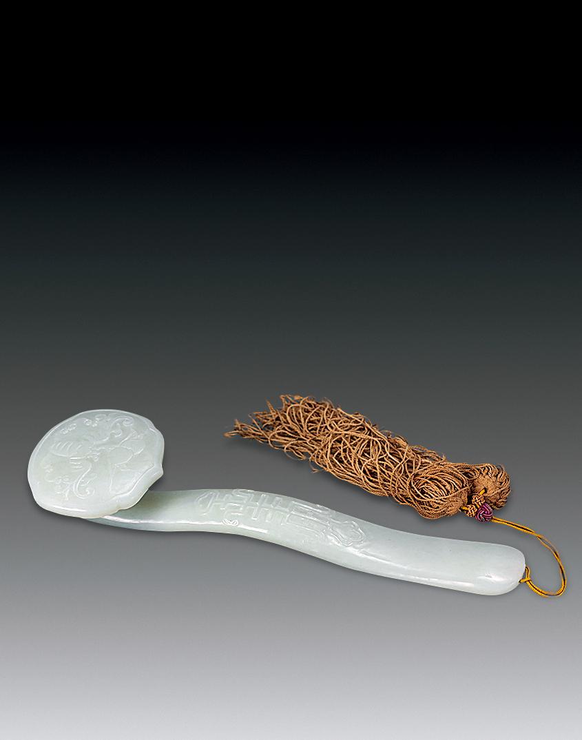 1566近代白玉诗文如意