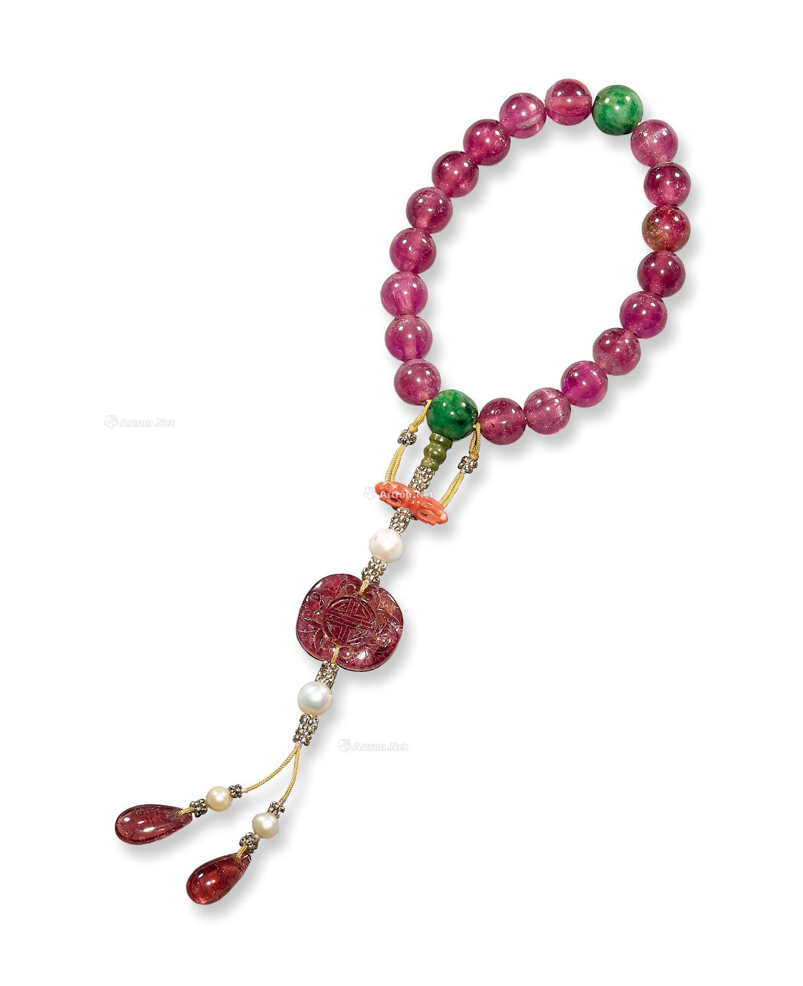 3160 晚清 碧玺手串