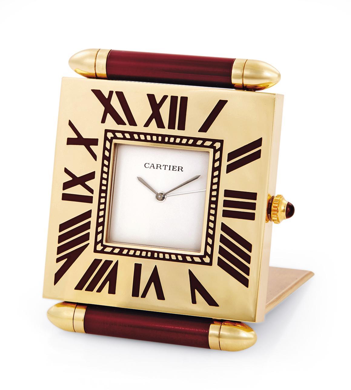 13169卡地亚69铜鎏金69旅行小台钟69闹铃功能