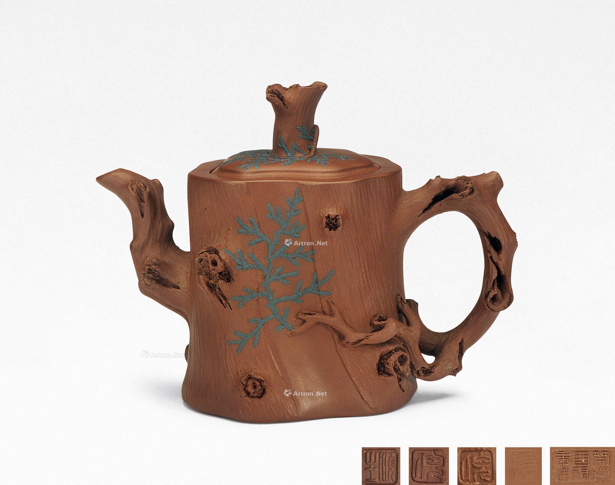 【倪顺生·松柏壶】拍卖品_图片_价格_鉴赏_紫砂_雅昌艺术品拍卖网