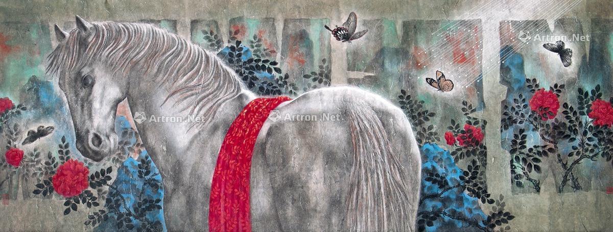 0737白驹过隙纸本彩墨