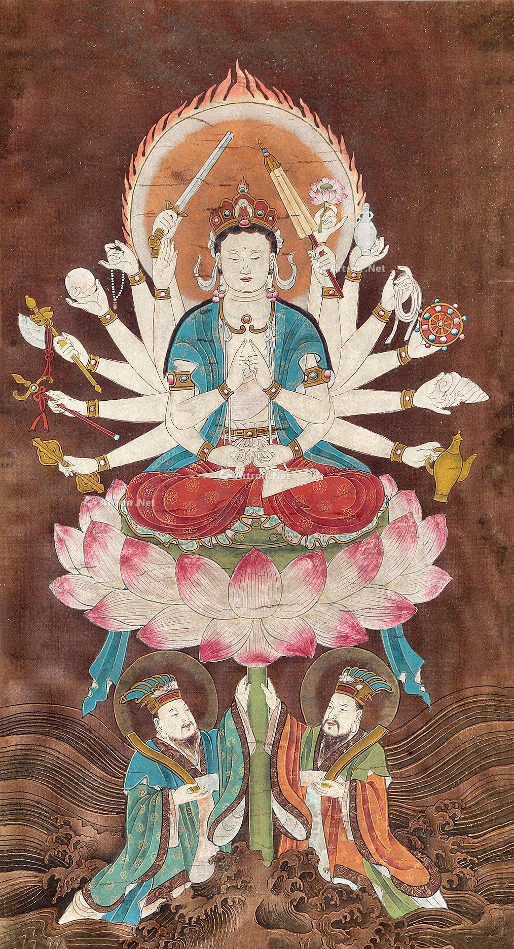 【千手观音 立轴 设色绢本】拍卖品_图片_价格_鉴赏_绘画_雅昌艺术品