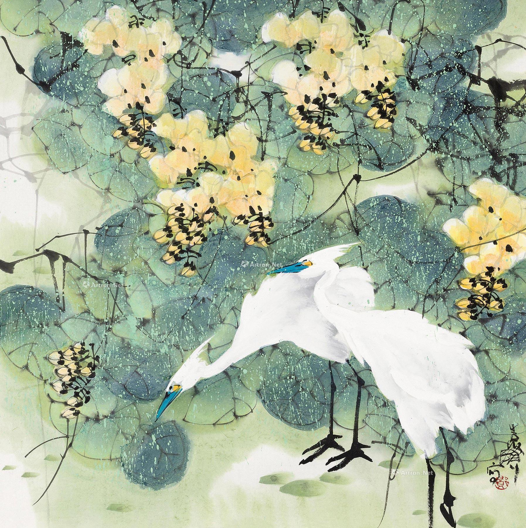 【2013年作 白鹭 托片】拍卖品_图片_价格_鉴赏_绘画_雅昌艺术品拍卖