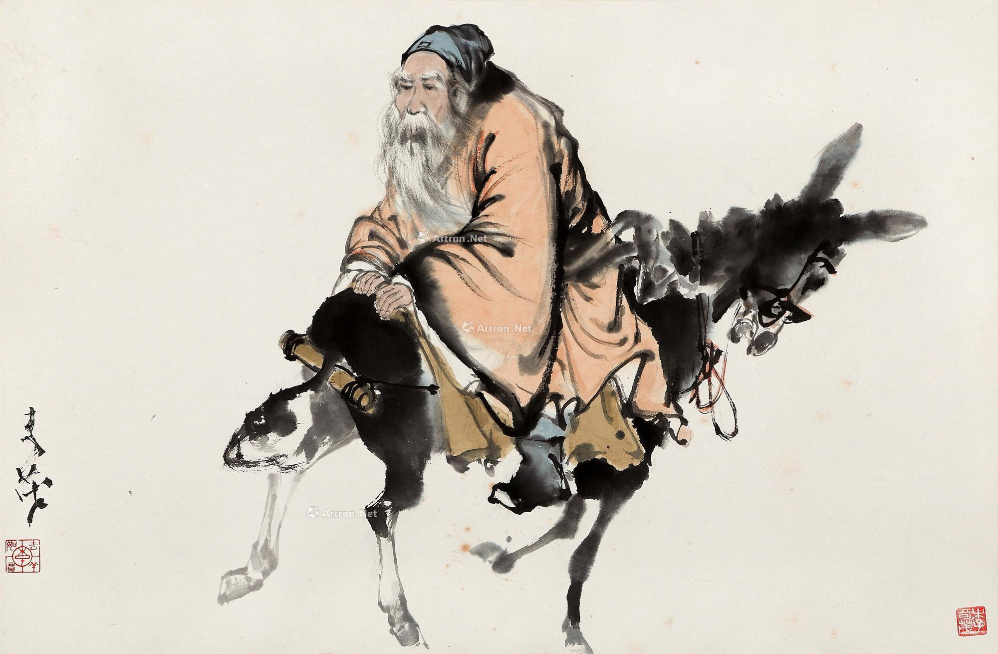 骑驴图-中国书画(二)-2004年艺术精品拍卖会（第47期）-荣宝斋(上海)拍卖有限公司