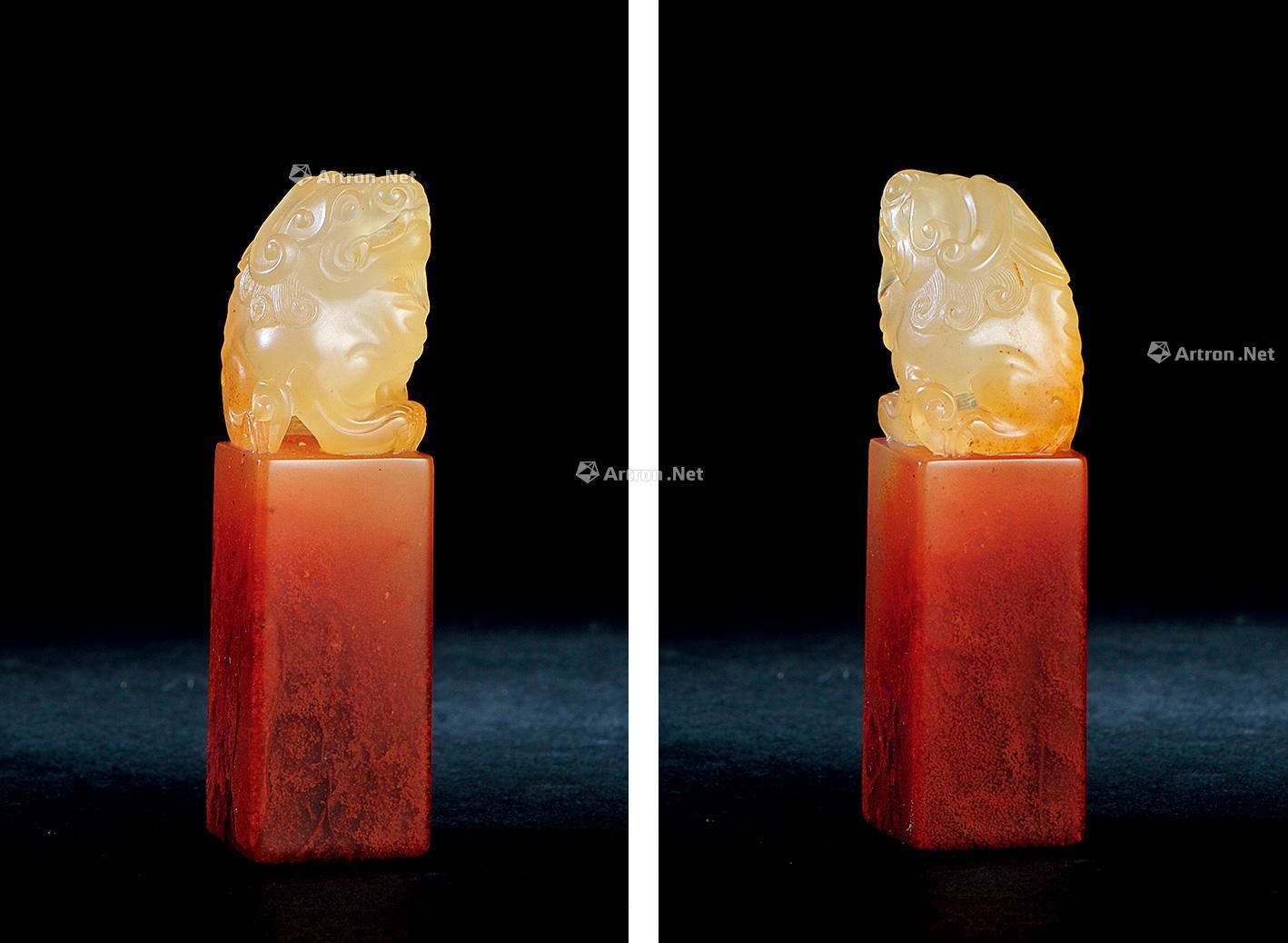 【郭祥雄作 水洞高山石金蟾钮方章】拍卖品_图片