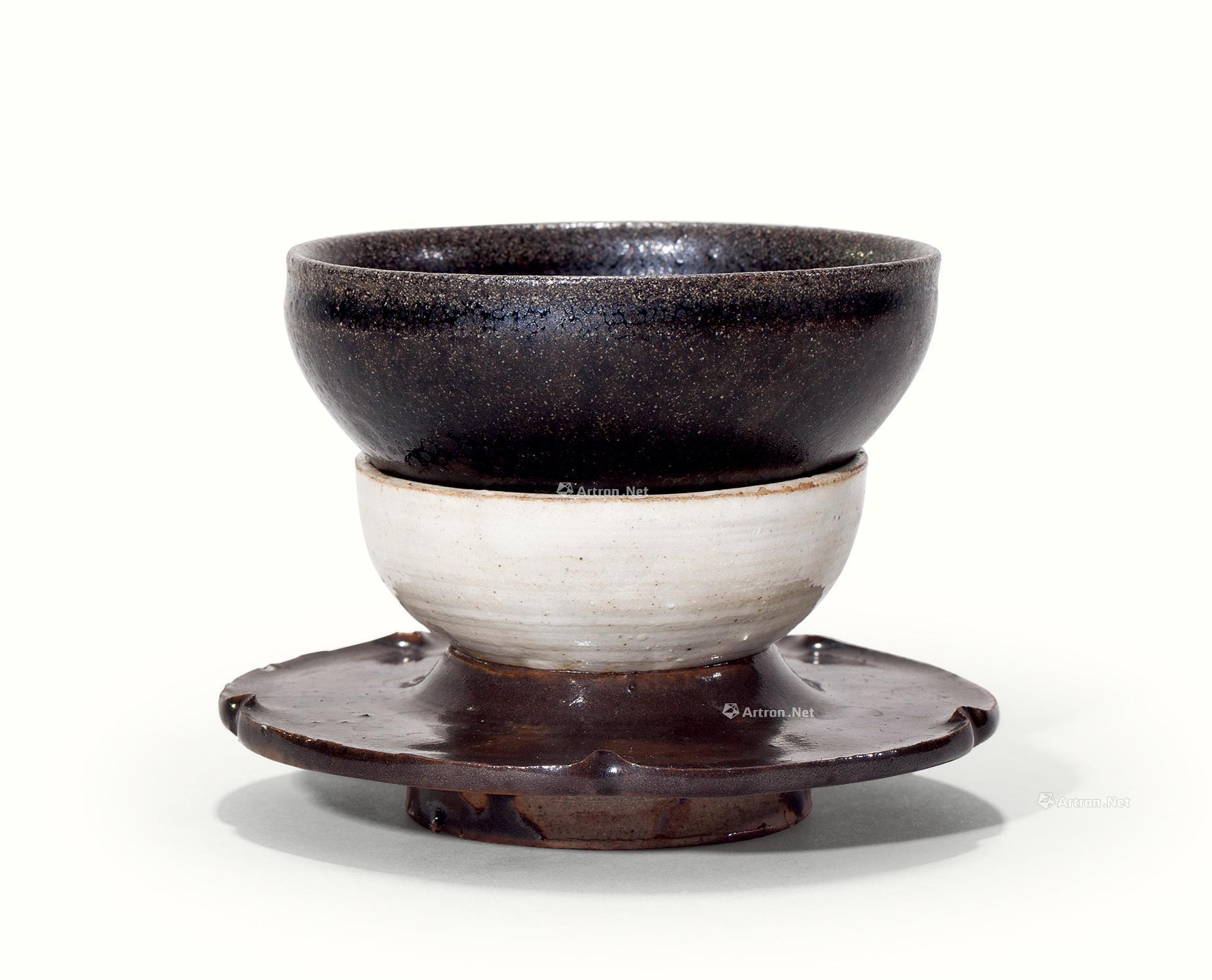 1646 宋 建窑 油滴茶盏 连 当阳峪窑盏托