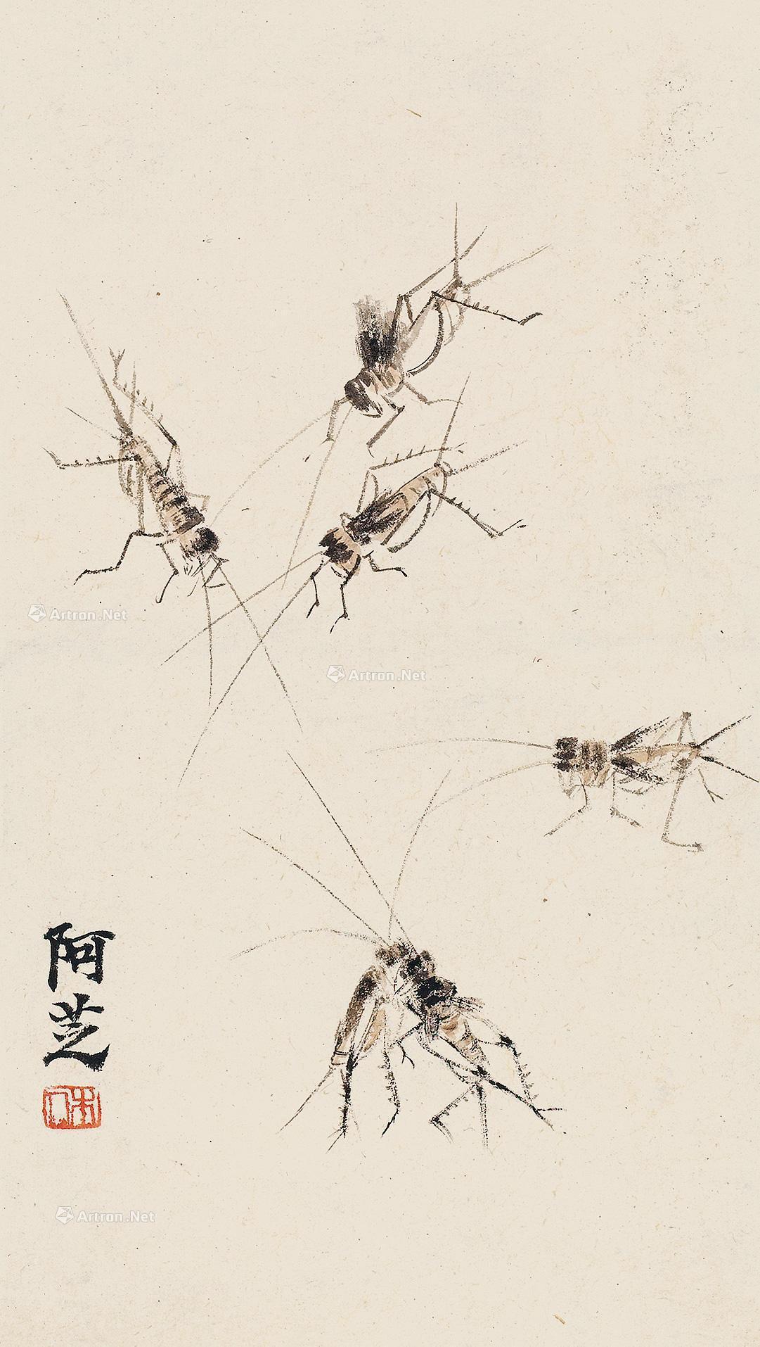 0044蟋蟀图镜片