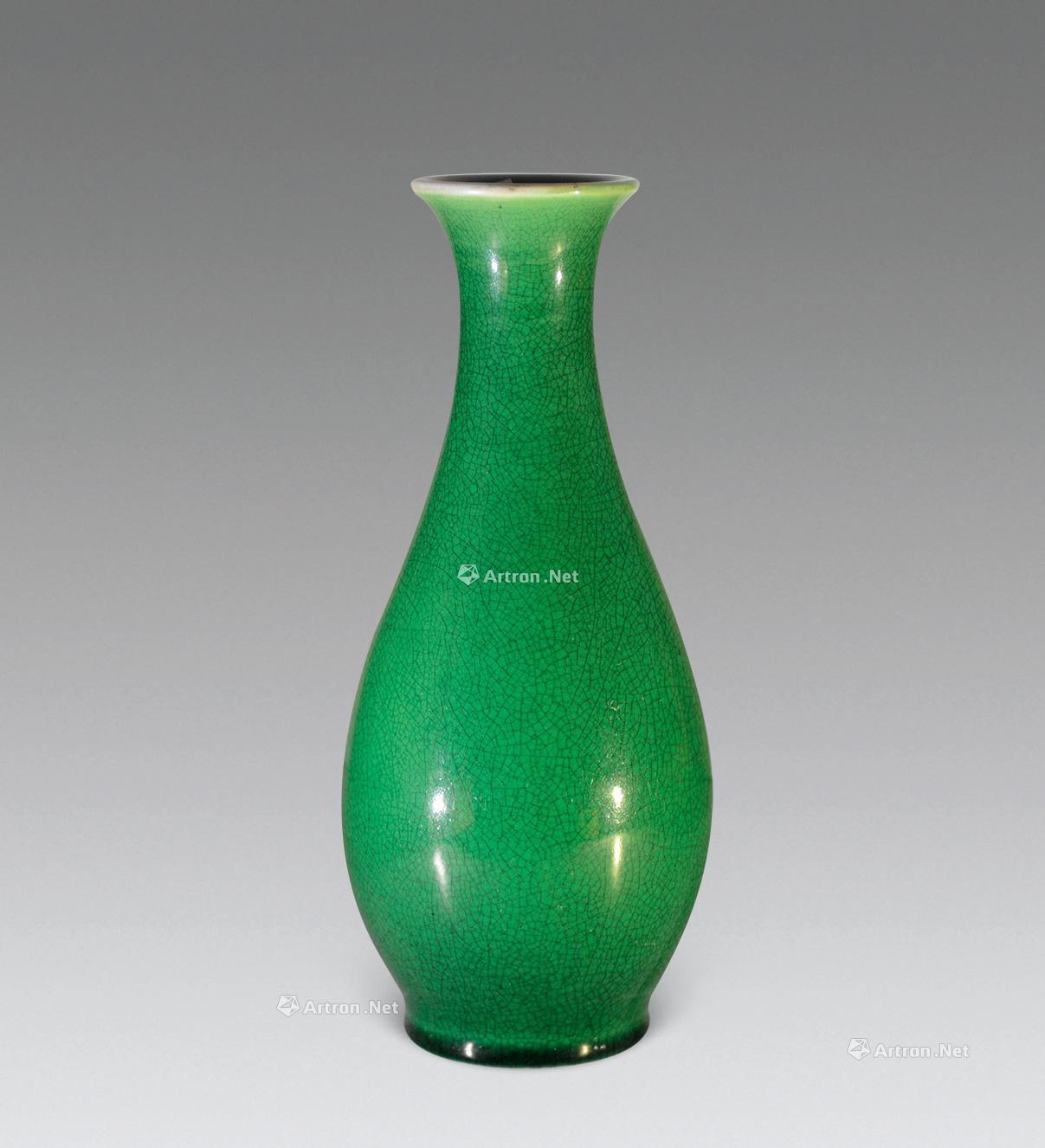 【孔雀绿釉小瓶】拍卖品_图片_价格_鉴赏_清代单色釉瓷器_雅昌艺术品