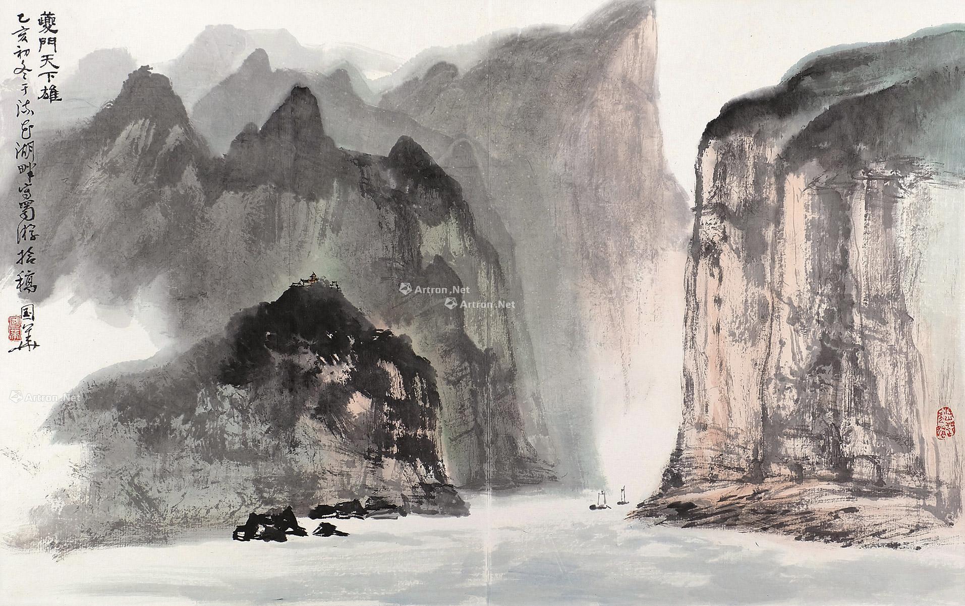 夔门天下雄 镜片 设色纸本】拍卖品_图片_价格_鉴赏_绘画_雅昌艺术品