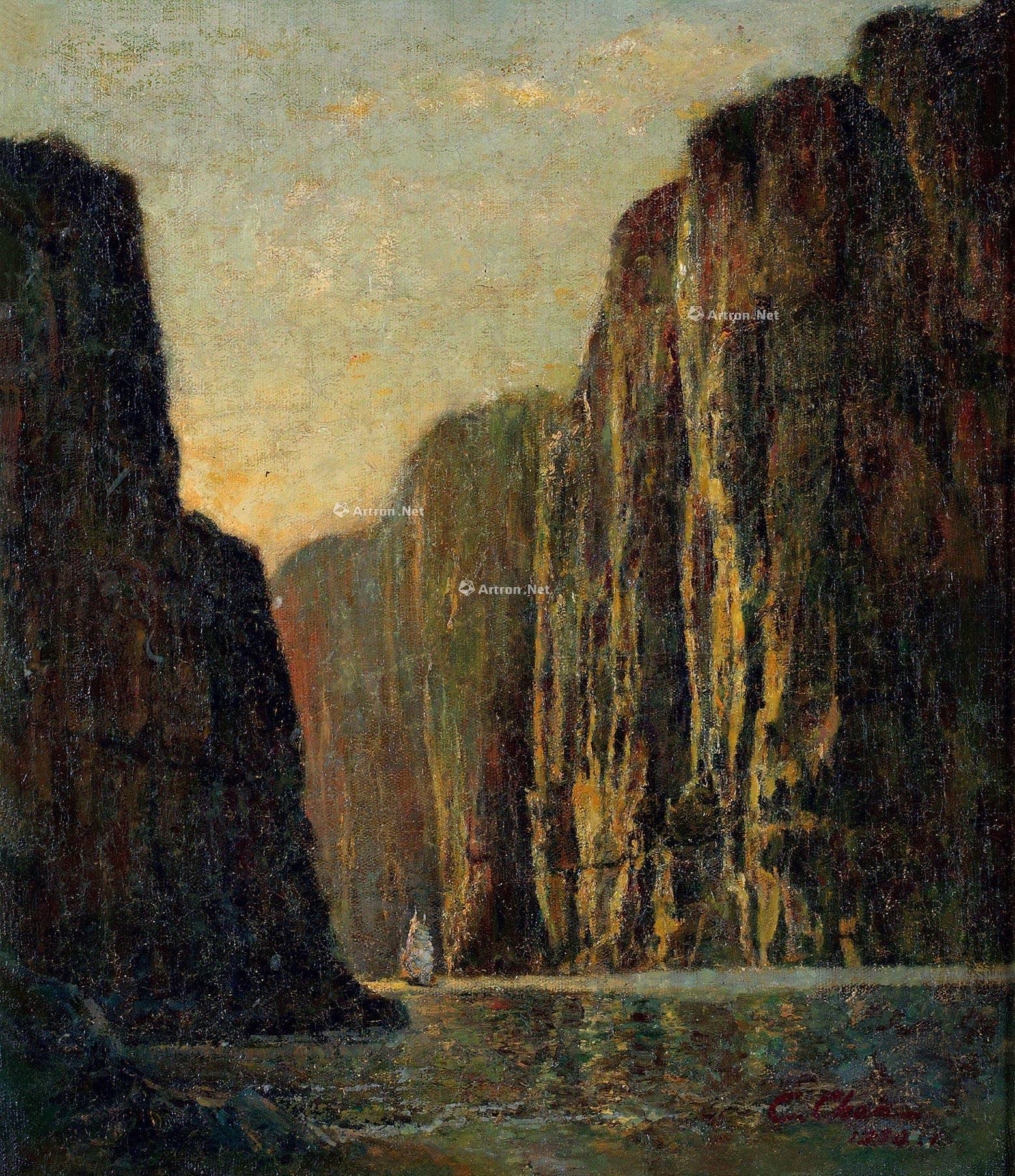 【1954年作 三峡 油彩 画布】拍卖品_图片_价格_鉴赏_油画_雅昌艺术品