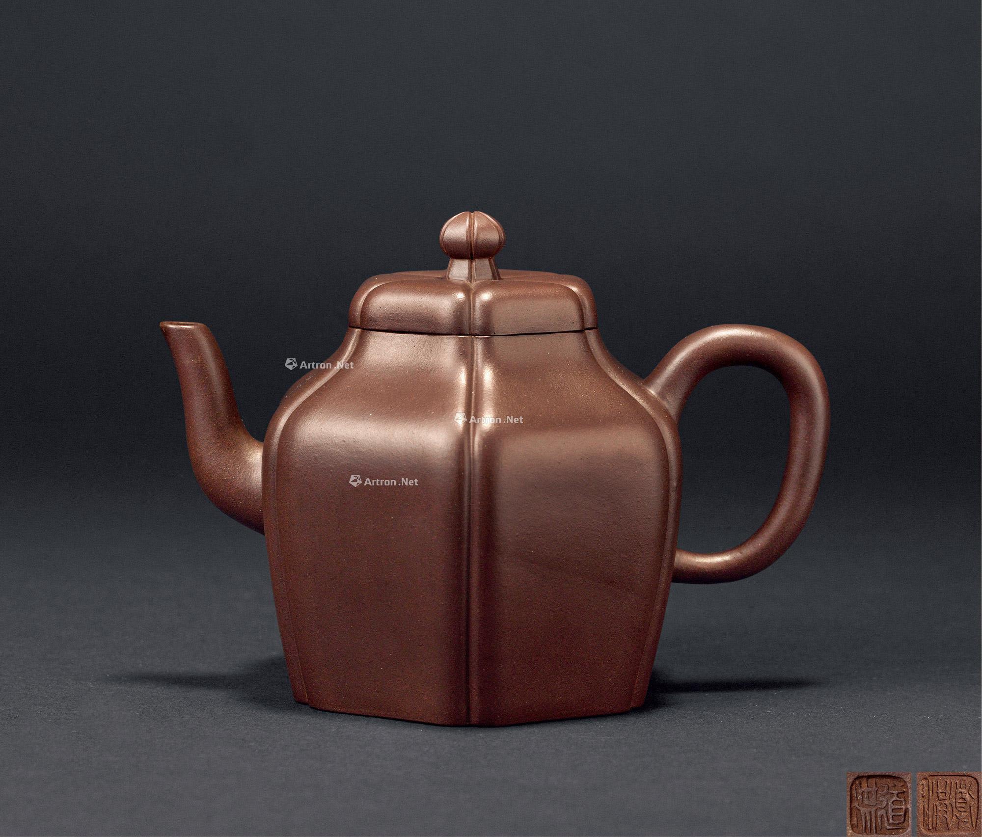 【何道洪 六方抽角壶】拍卖品_图片_价格_鉴赏_紫砂_雅昌艺术品拍卖网