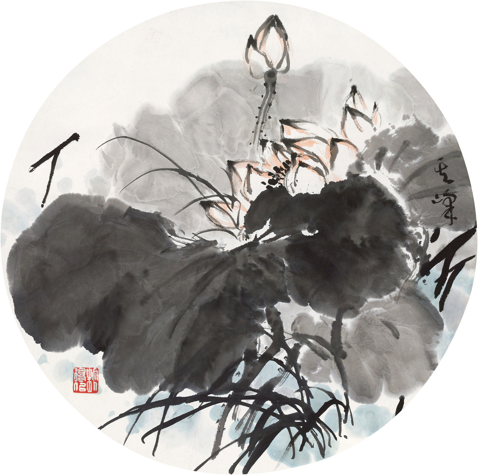 0276 荷香图 立轴 纸本