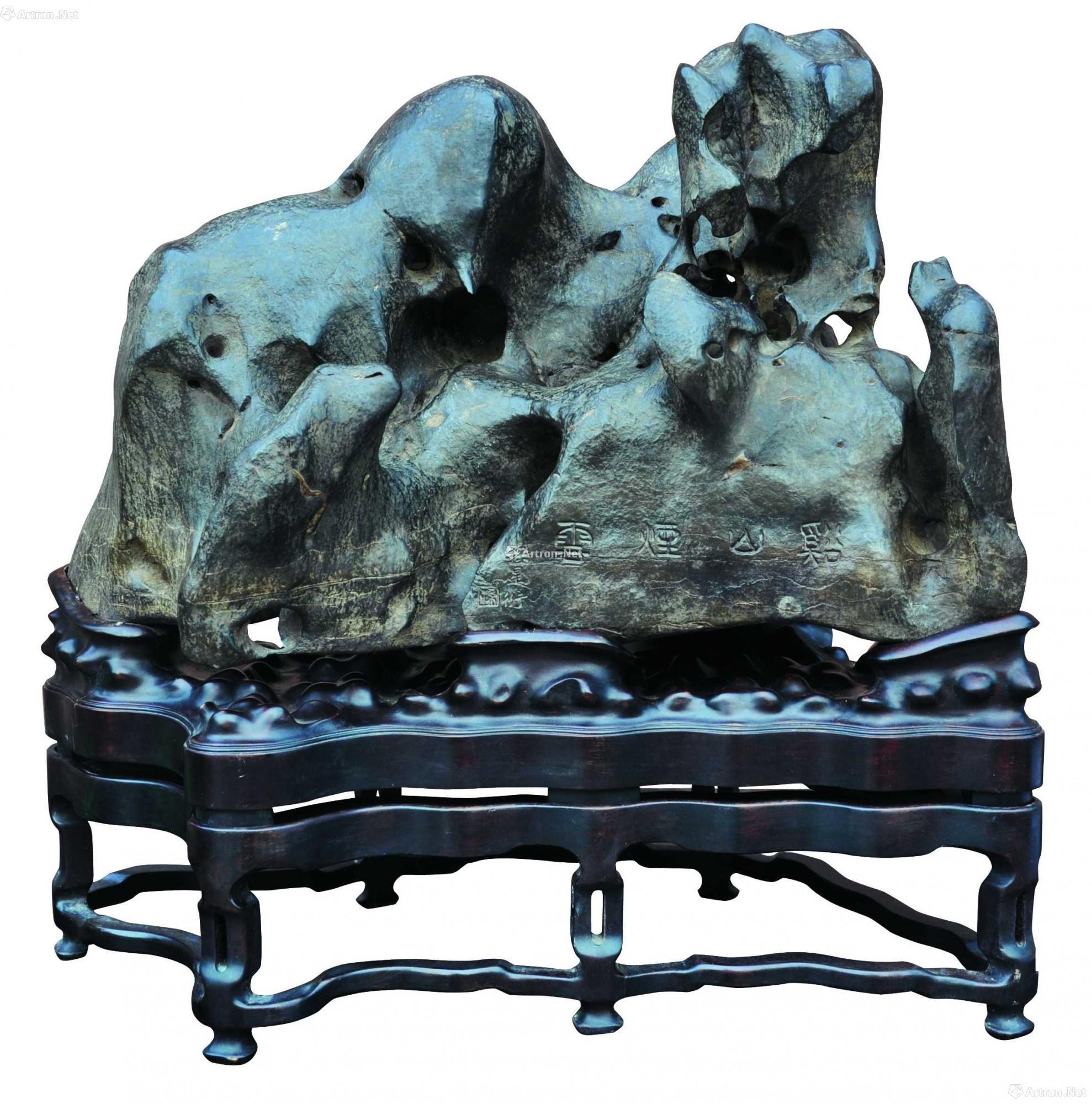 *1913 清 孙星衍款"溪山烟云"灵璧石