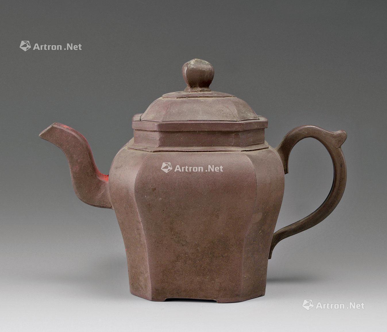 1037 清代 八棱紫砂壶