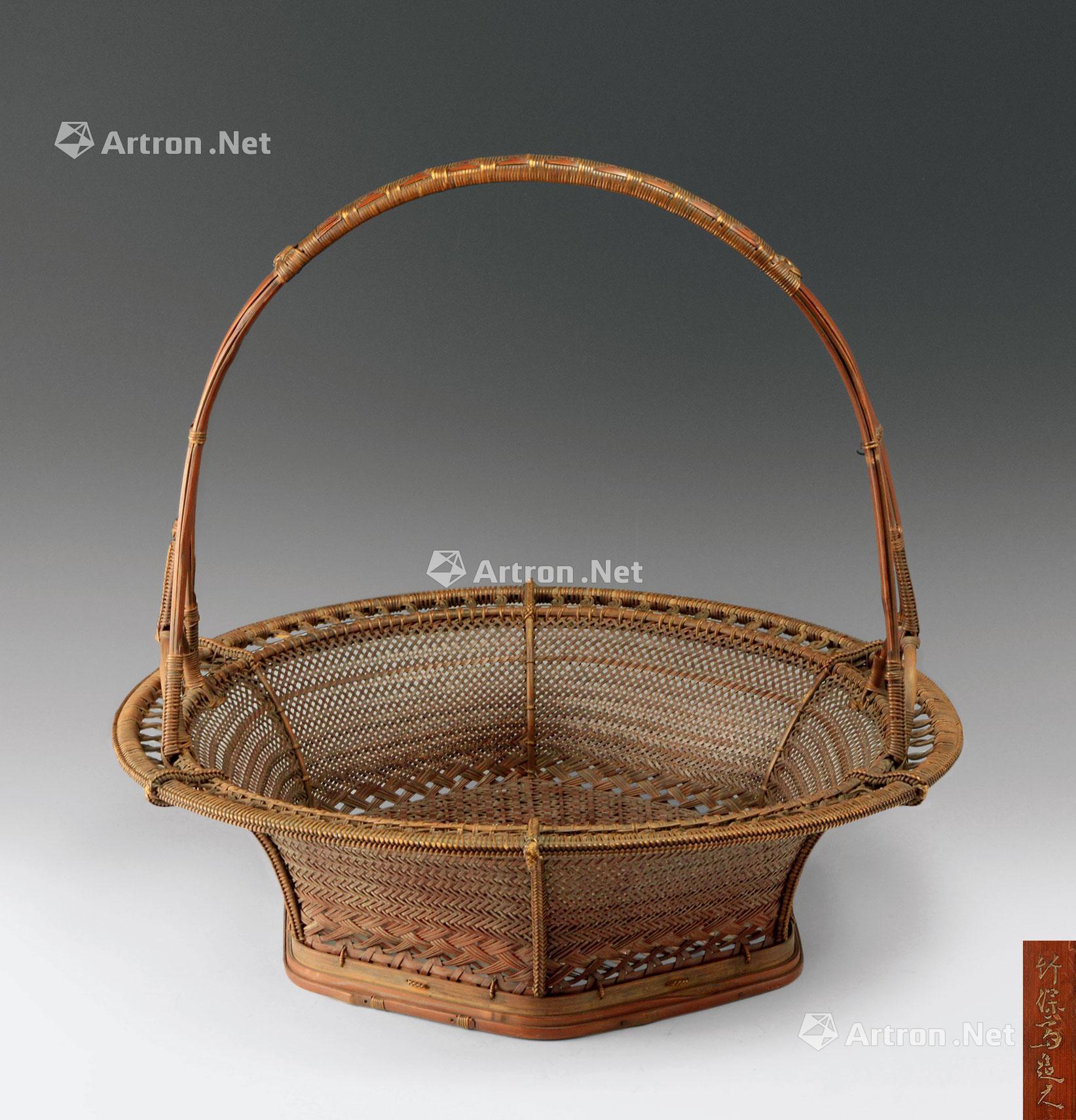 【明代 竹保斋款 竹编花器】拍卖品_图片_价格_鉴赏_工艺品其它_雅昌