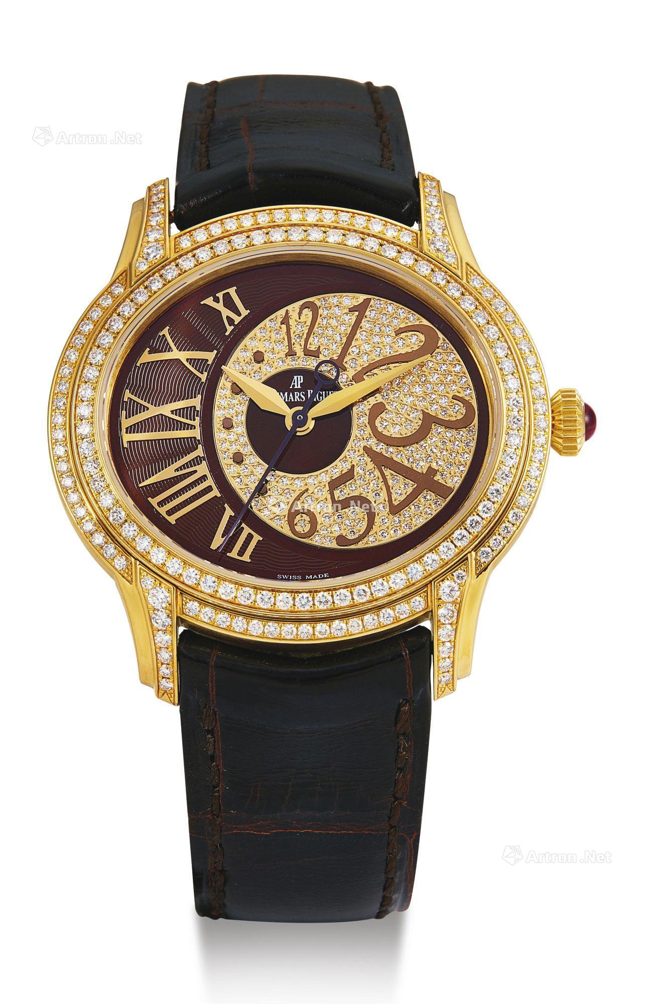 2308年份约2007爱彼millenary黄金镶钻石椭圆形自动上链