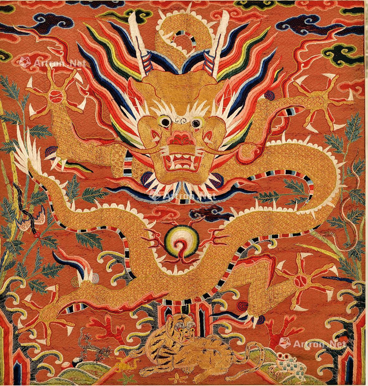 【明万历 撒线绣“虎镇五毒”端午节正龙方补】拍卖品_图片_价格_鉴赏_工艺品其它_雅昌艺术品拍卖网