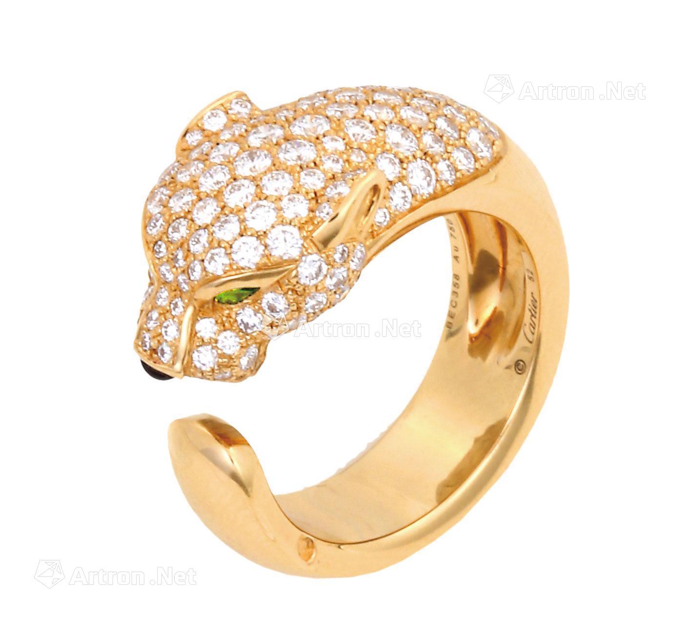 0399 卡地亚 美洲豹主题 黄金戒指