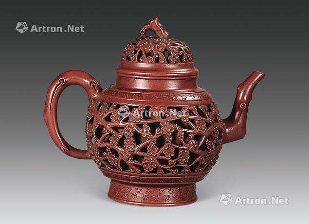 【陈光明紫砂梅花镂空供春壶】拍卖品_图片_价格_鉴赏_紫砂_雅昌艺术