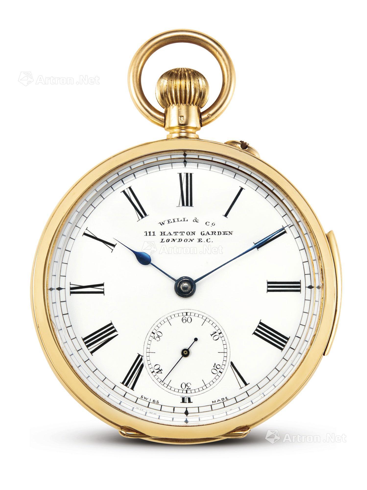 2141 年份约1915 weill & co黄金二问怀表