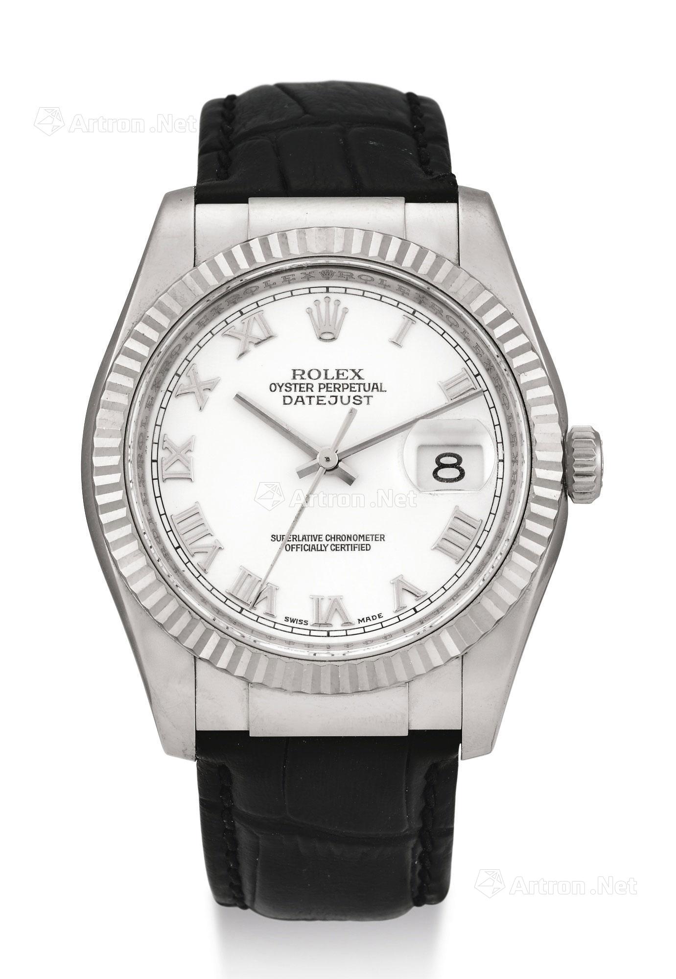 2254年份约2005劳力士116139型号datejust白金自动上链腕表备日期显示