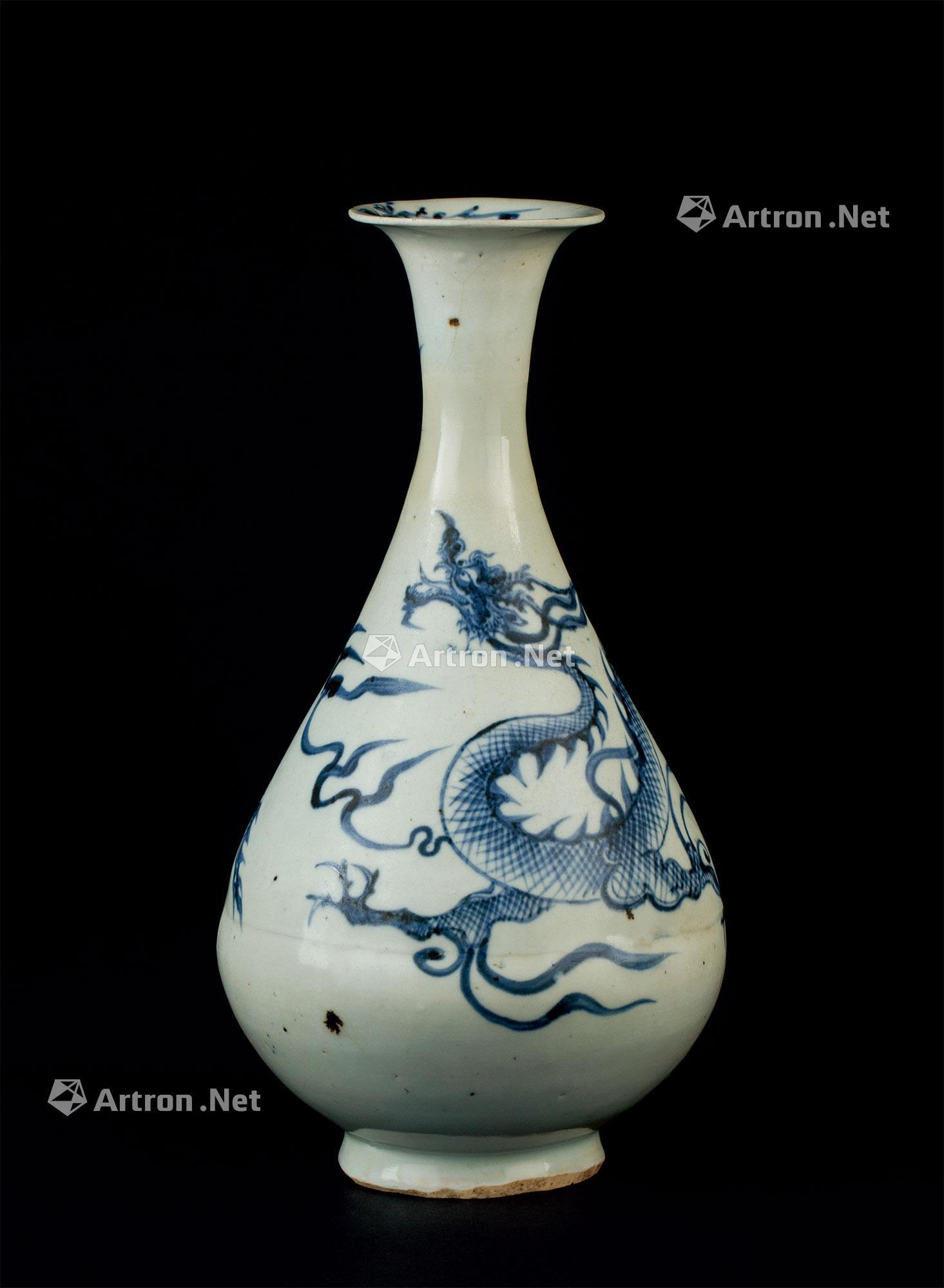1148 元代(1279～1368) 青花龙纹玉壶春瓶