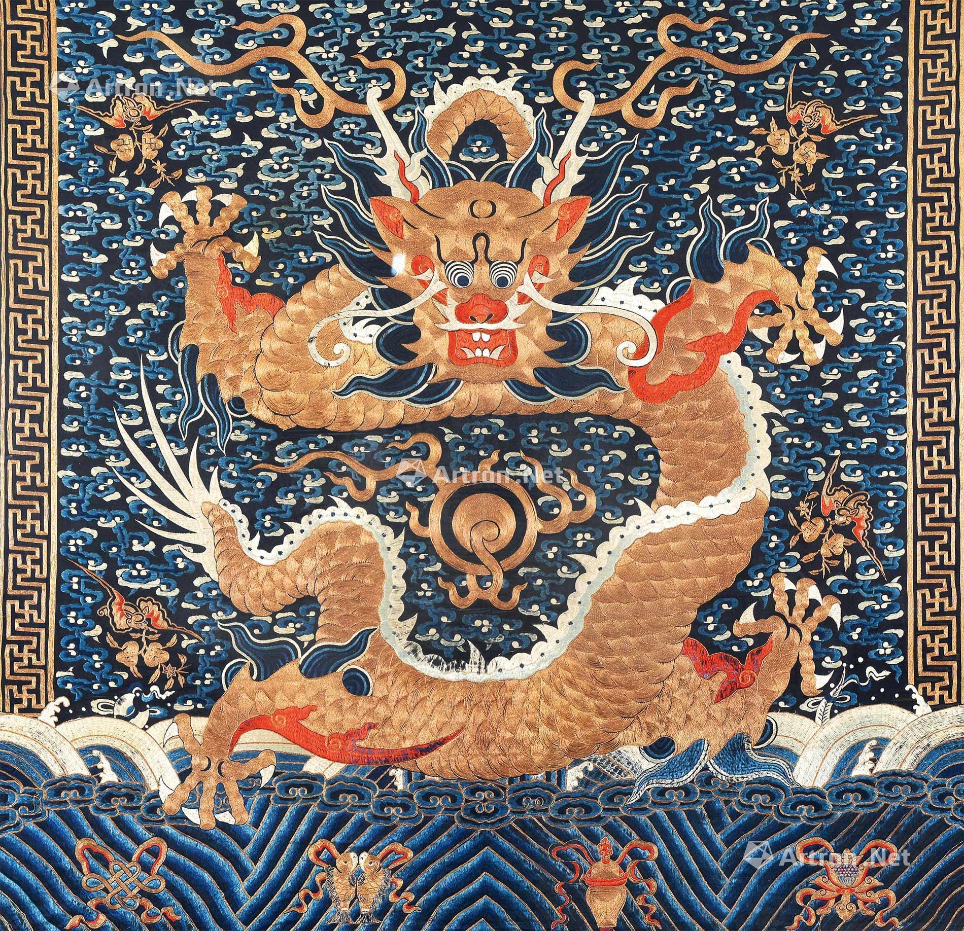 【清乾隆 盘金绣龙纹大挂屏】拍卖品_图片_价格_鉴赏_工艺品其它_雅昌艺术品拍卖网