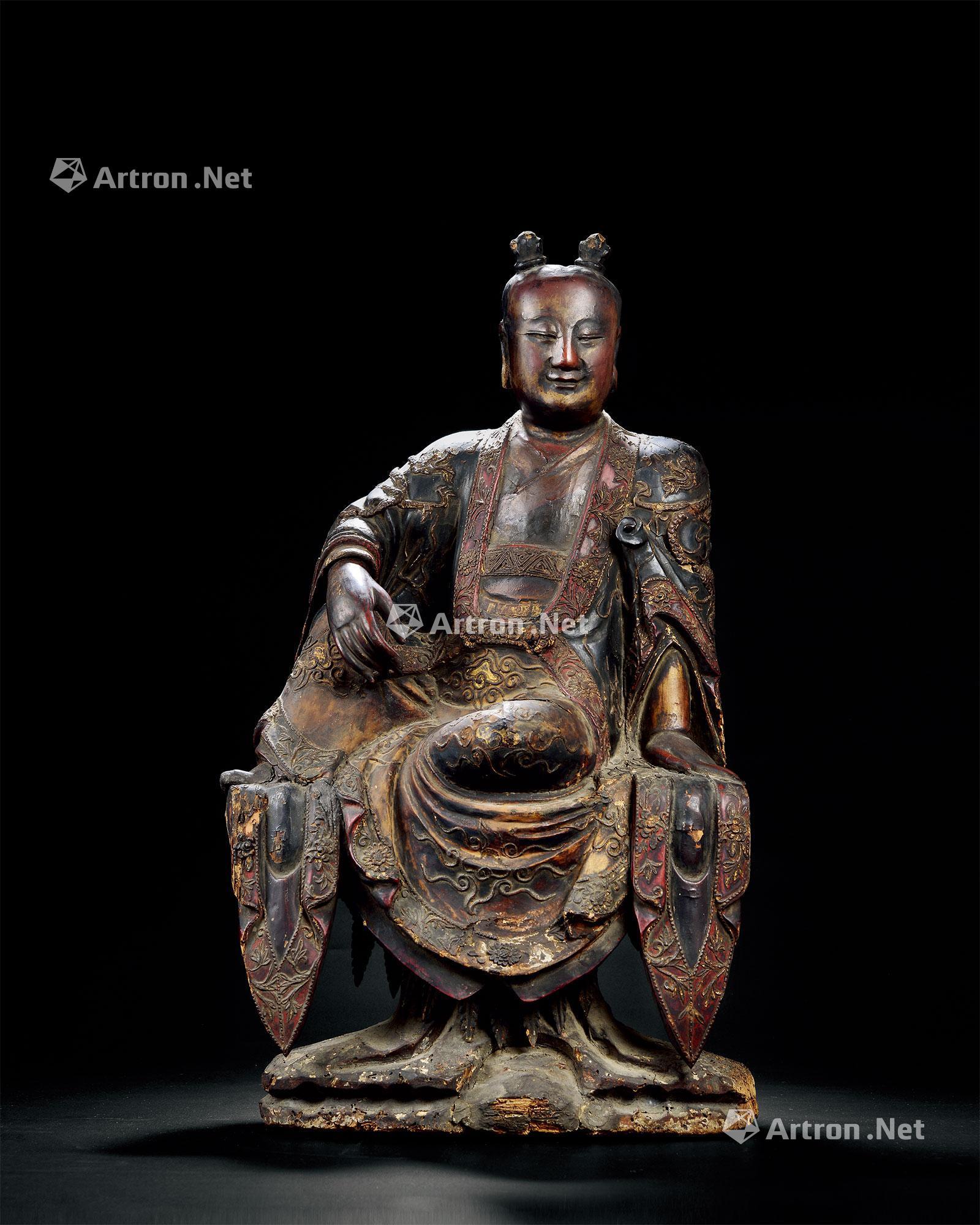 1161明万历木胎髹漆白玉蟾