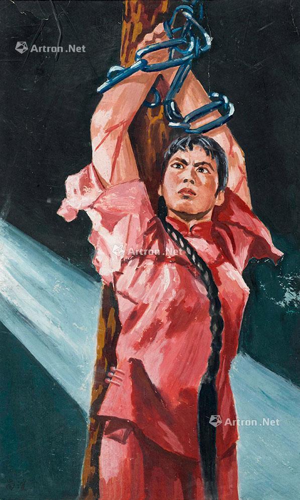 【油画红色娘子军 镜框】拍卖品_图片_价格_鉴赏_绘画_雅昌艺术品拍卖