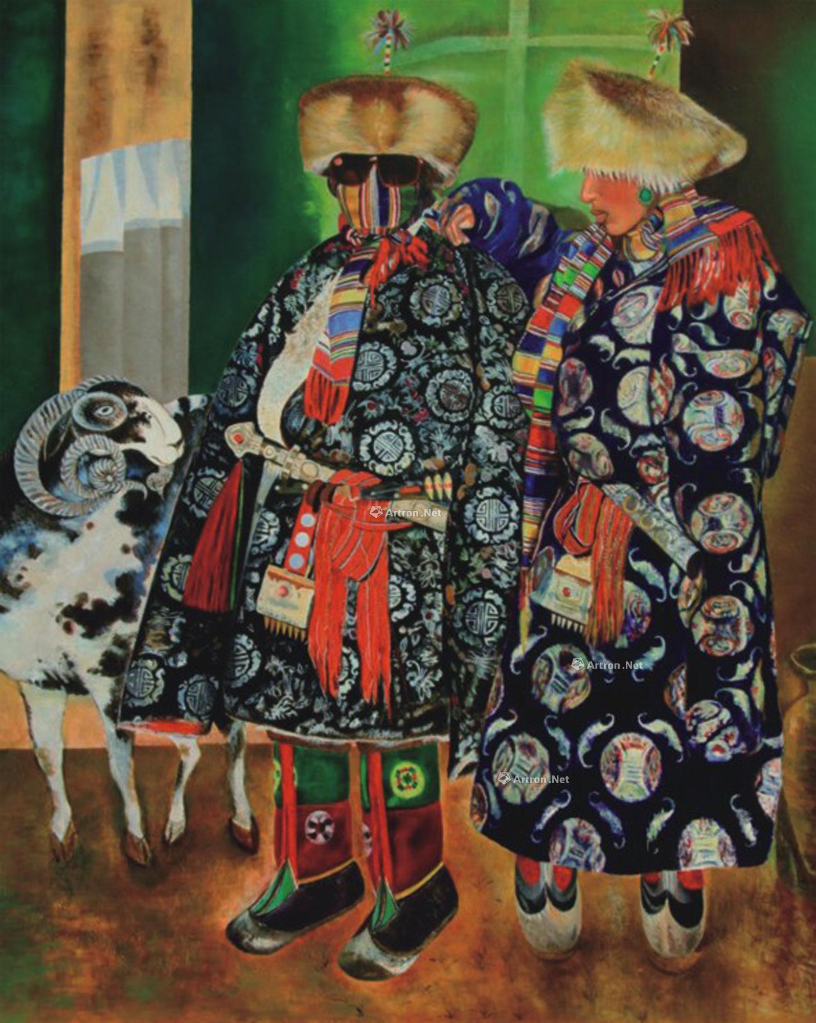 1027 油画《雪域之子》