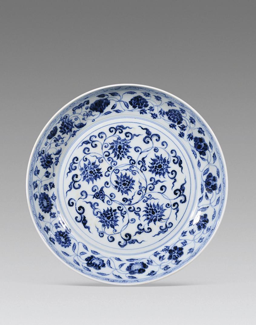 【明 青花缠枝莲盘】拍卖品_图片_价格_鉴赏_明代青花瓷器_雅昌艺术品
