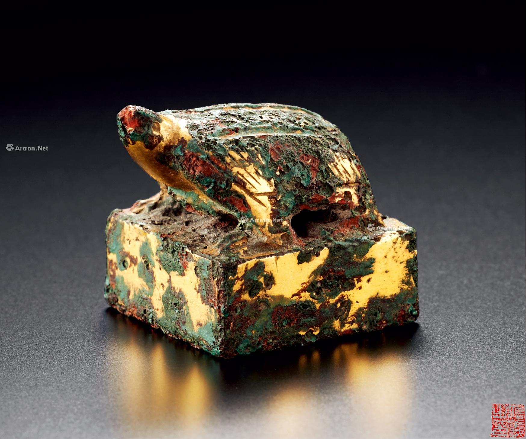 【汉 龟钮鎏金铜印】拍卖品_图片_价格_鉴赏_笔墨纸砚_雅昌艺术品拍卖