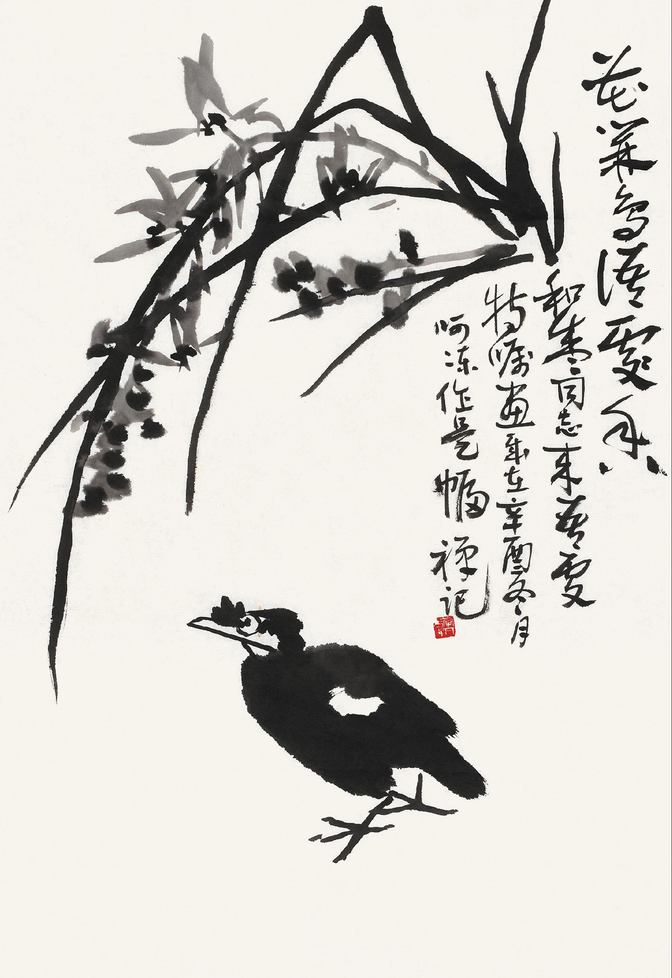 【花开鸟语处处香 镜心 水墨纸本】拍卖品_图片_价格_鉴赏_绘画_雅昌