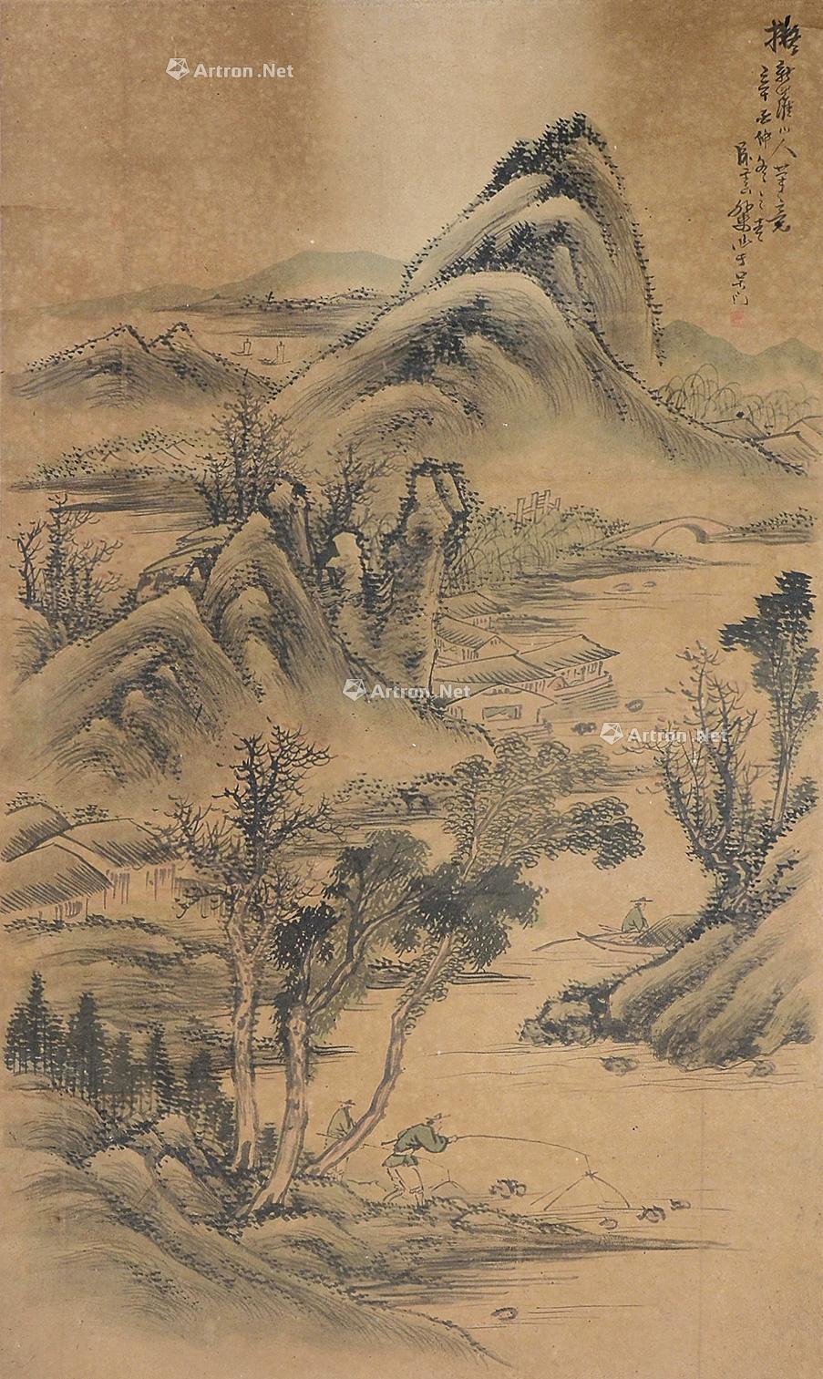 1126山水立轴水墨纸本