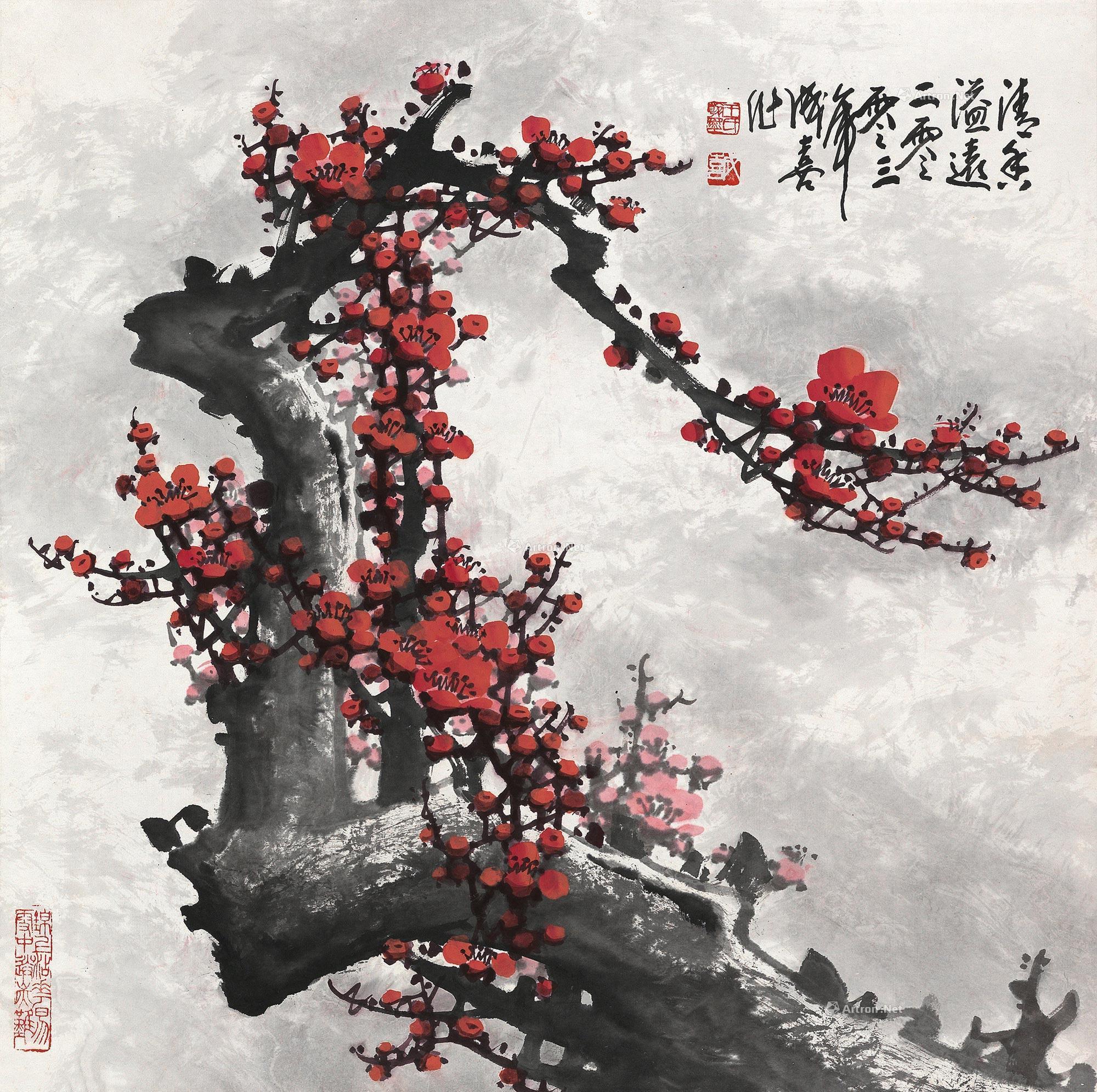 0149 2003年作 清香溢远 立轴 设色纸本